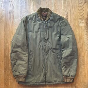 Vintage Car Coat in Olive Green